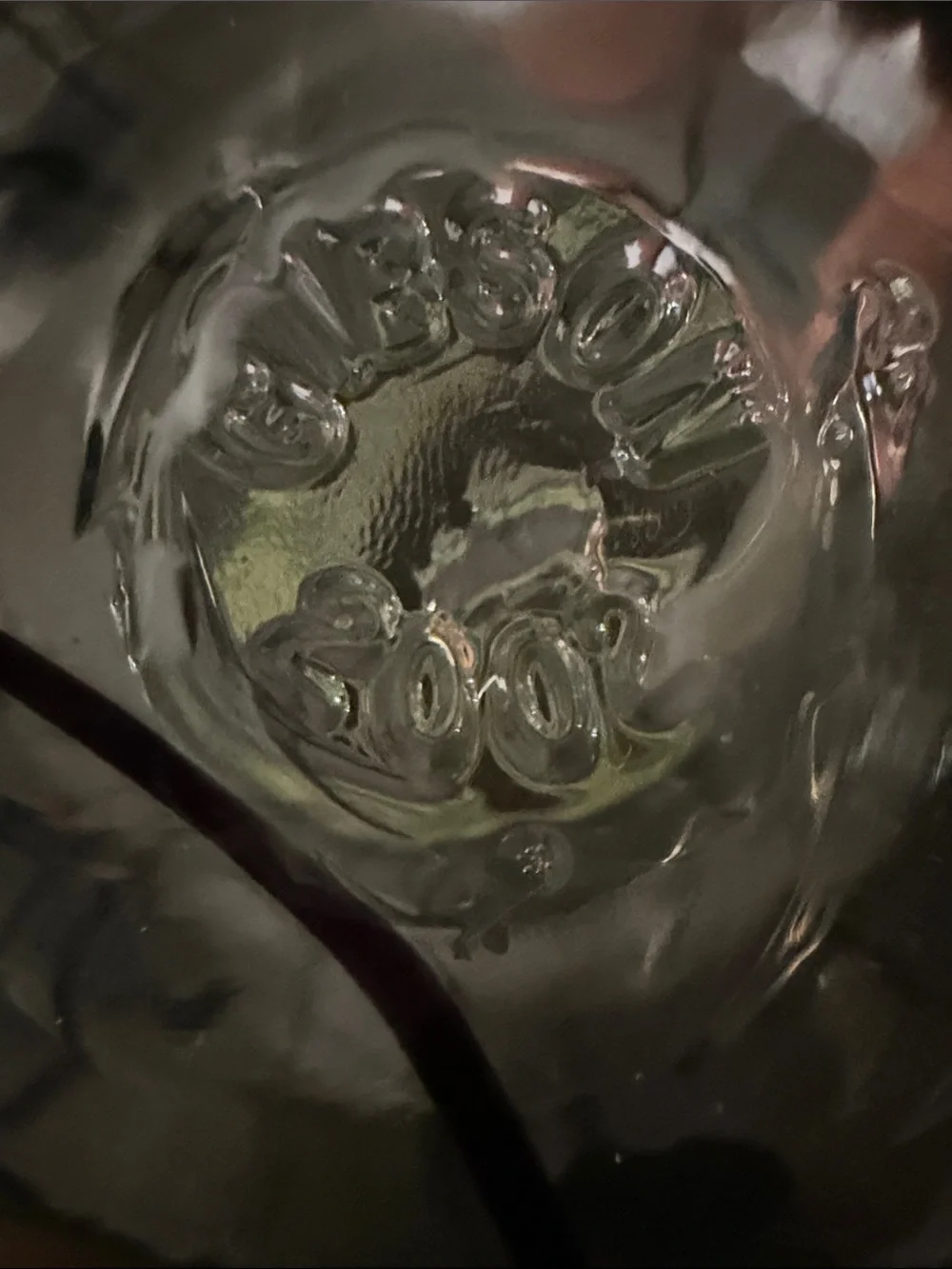Gibson Green & Black Heart Motif Art Glass Vase